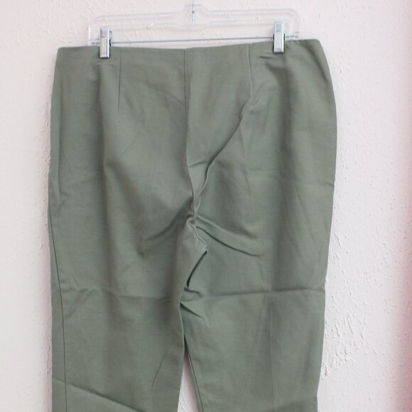 #427 Chico's Grey Green Dress Pants Size 2 (12) - Picture 3 of 7